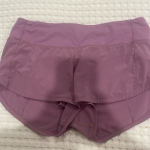 Lululemon Speed up shorts. Size 4. Purple